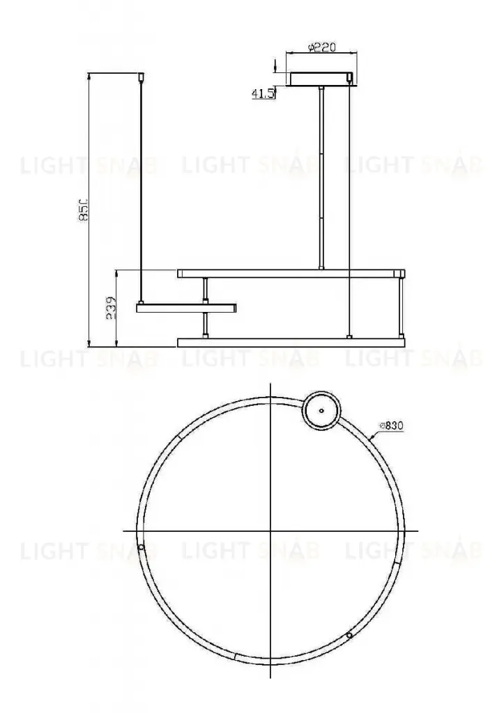 Подвесная люстра Maytoni Line MOD016PL-L52BK MOD016PL-L52BK