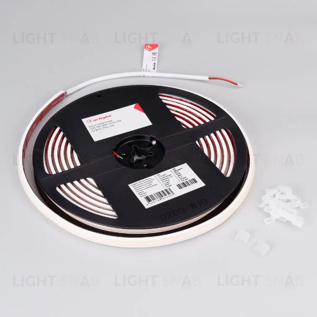 Светодиодная лента герметичная Arlight COB-PW-X480-10mm 24V Warm3000 (10 W/m, IP66, 5m) 045864 045864
