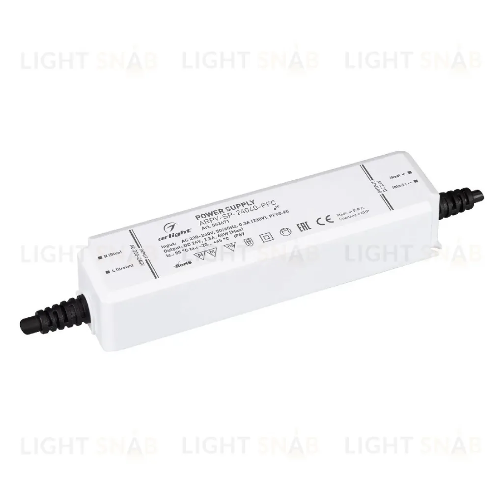 Блок питания Arlight ARPV-SP-24060-PFC (24V, 2.5A, 60W) 043671 043671