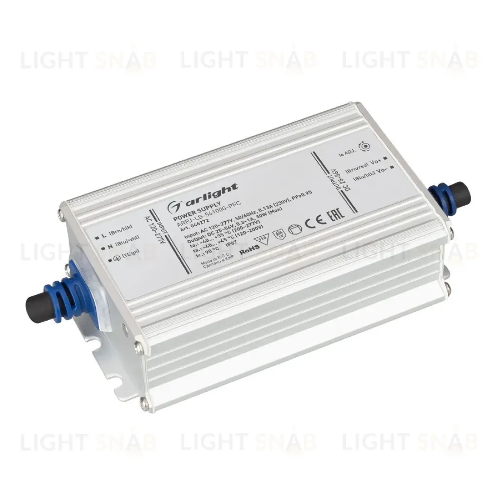 Блок питания Arlight ARPJ-LG-561000-PFC (30W, 25-56V, 0.3-1.0A) 046272 046272