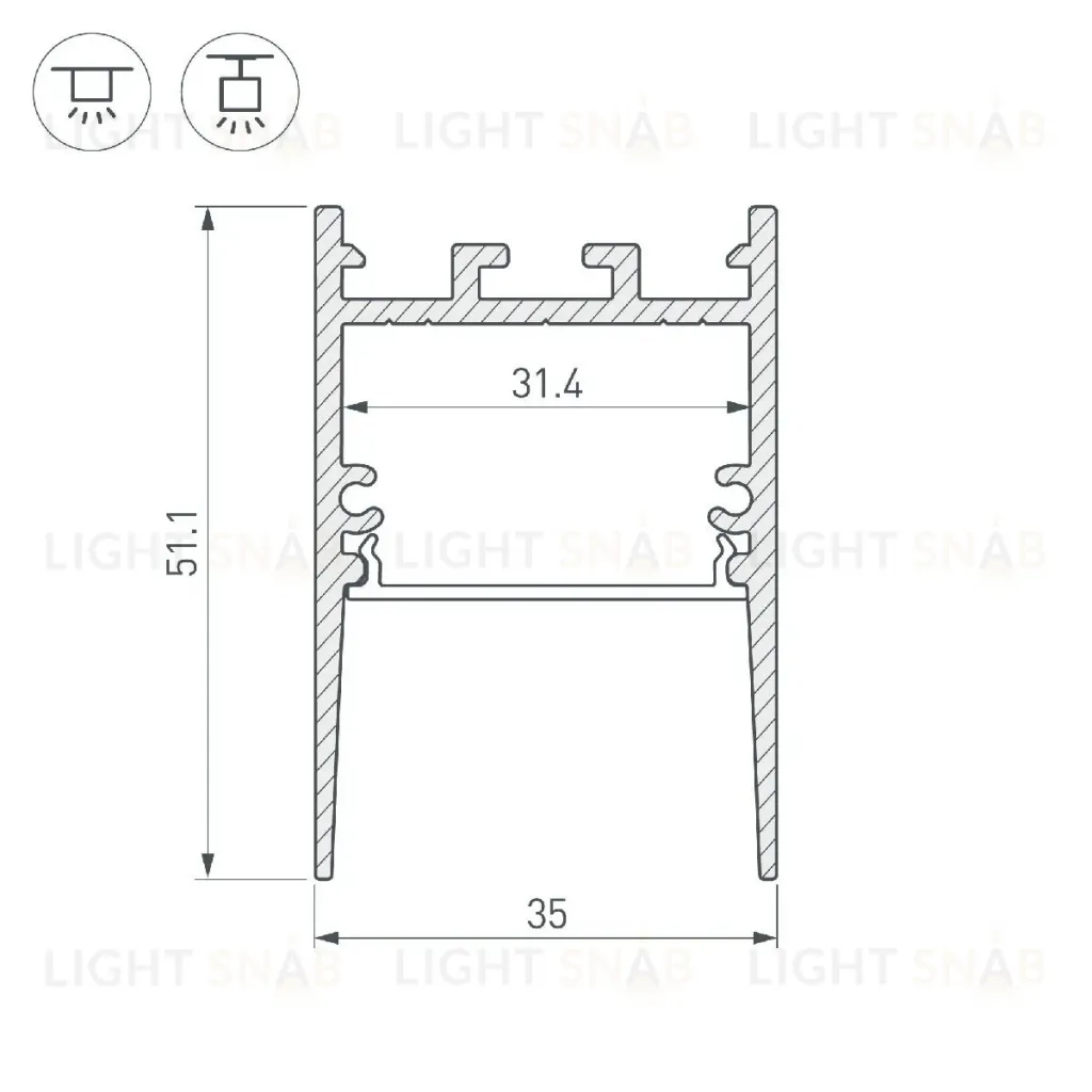 Профиль Arlight SL-COMFORT-3551-2000 BLACK 046317 046317