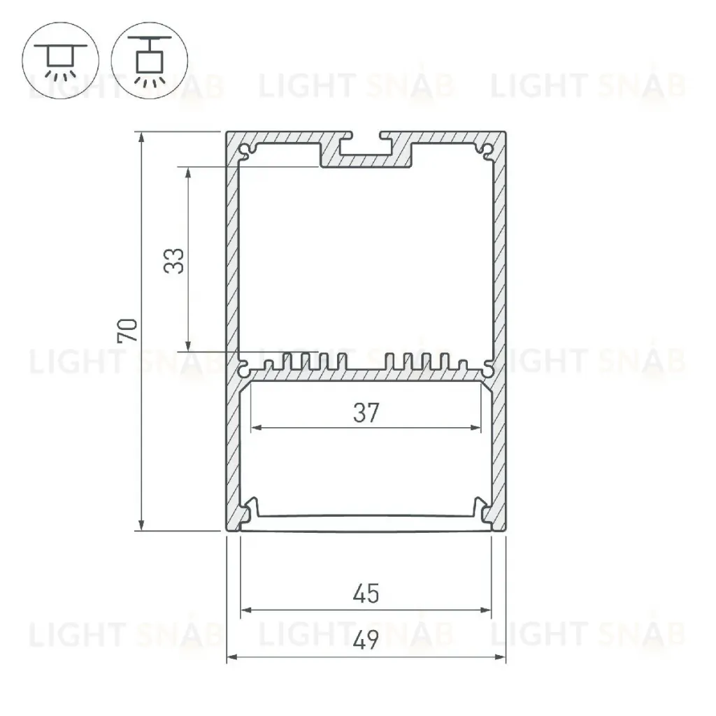 Профиль Arlight SL-LINE-4970-2500 ANOD 047166 047166