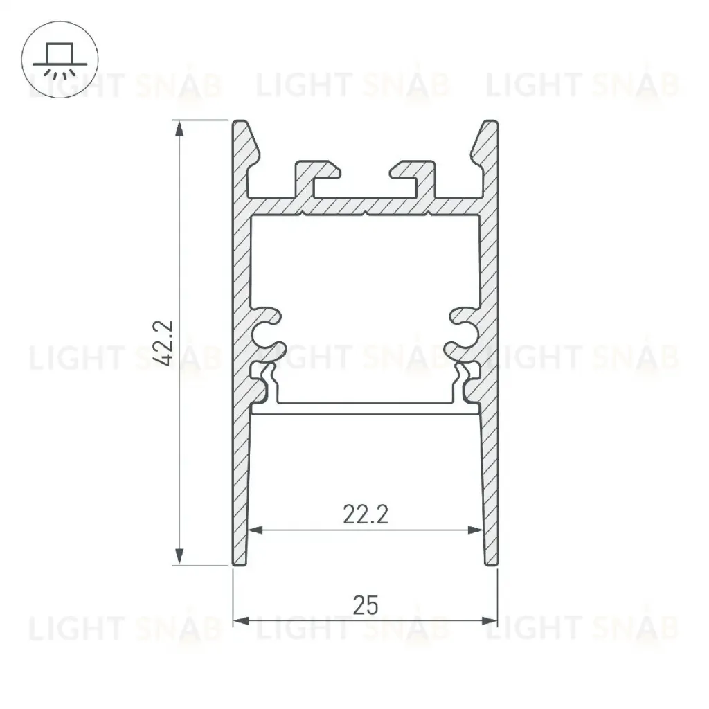 Профиль Arlight SL-COMFORT-2542-2000 BLACK 046934 046934