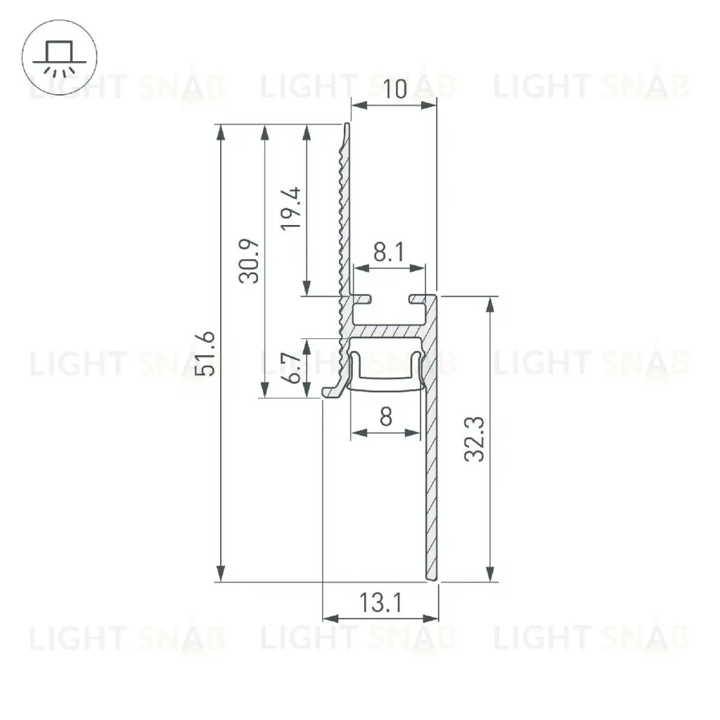 Профиль Arlight PLINTUS-FANTOM-H20-2000 BLACK 043618 043618