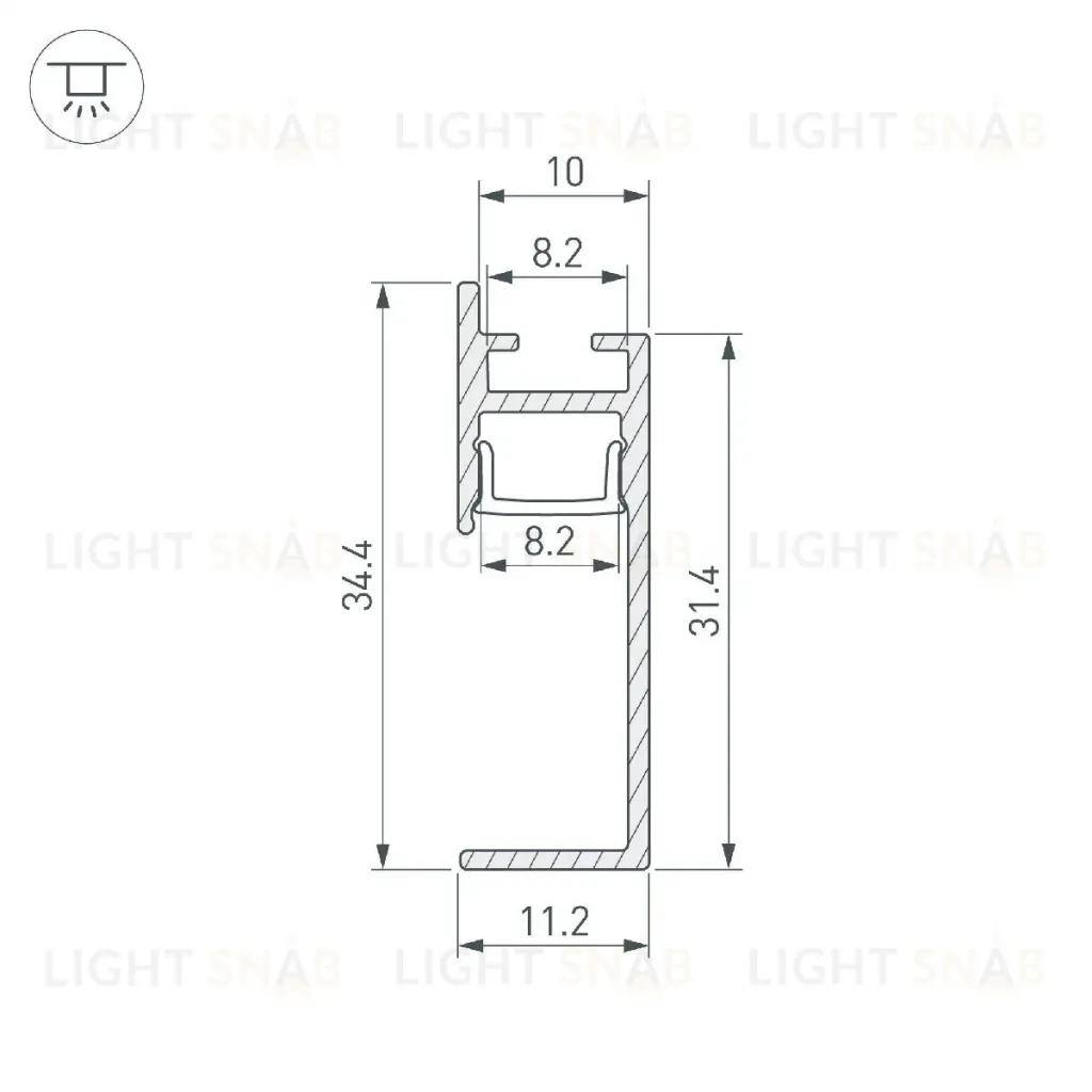 Профиль Arlight PLINTUS-H35-F-2000 BLACK 043599 043599
