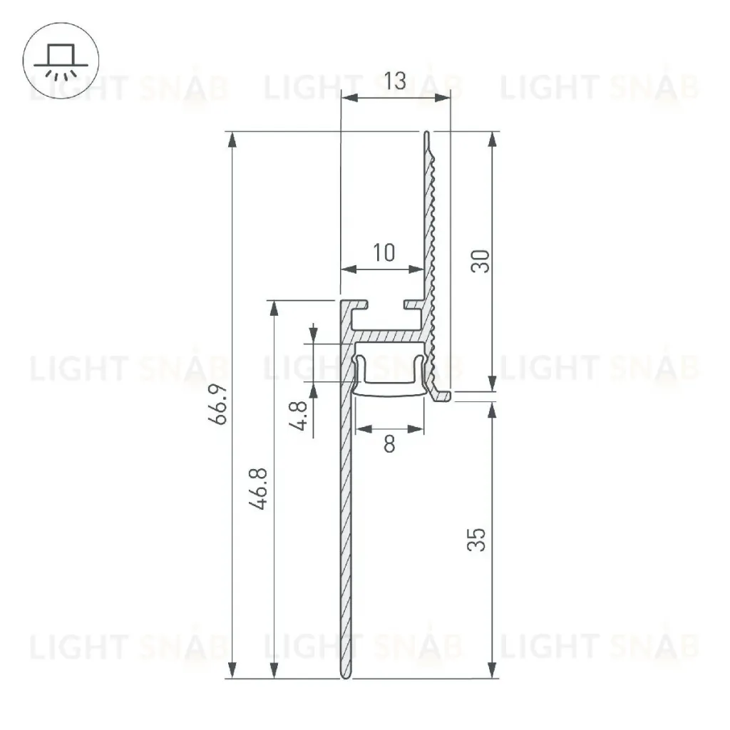 Профиль Arlight PLINTUS-FANTOM-H35-2000 WHITE 043666 043666