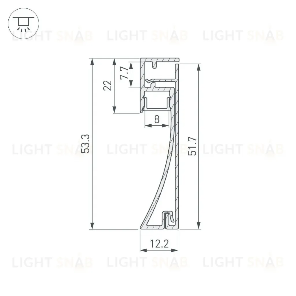 Профиль Arlight PLINTUS-H54-2000 ANOD 046388 046388