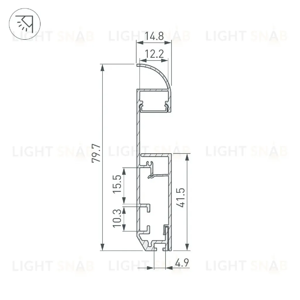 Профиль Arlight PLINTUS-H80-2000 BLACK 045448 045448