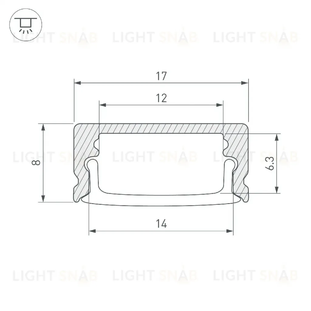 Профиль Arlight LINE-1708-3000 ANOD 047947 047947