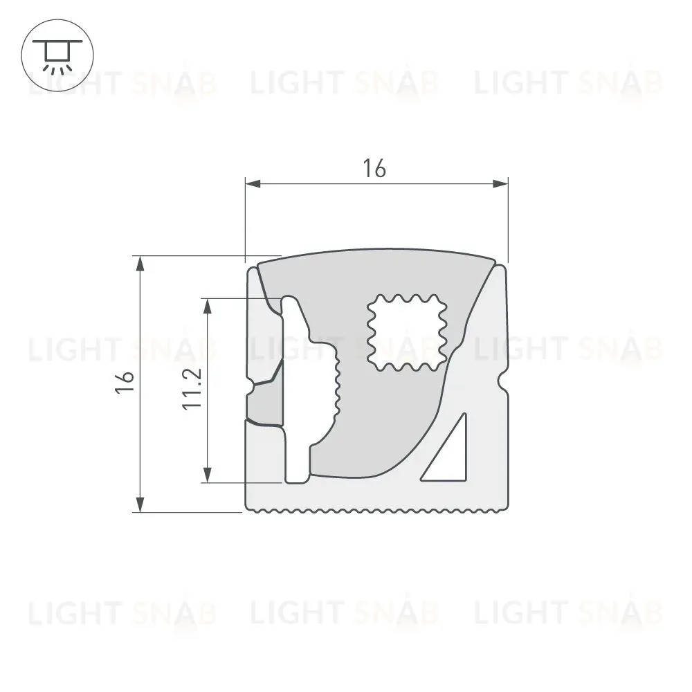 Силиконовый профиль Arlight WPH-FLEX-1616-SIDE-S11-20m WHITE 041093(1) 041093(1)