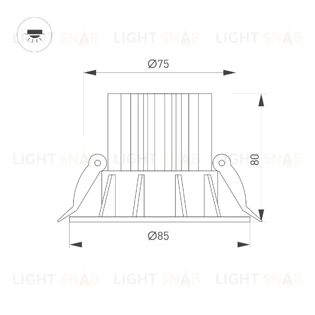Встраиваемый светильник Arlight MS-ATOLL-BUILT-R86-10W Day4000 (WH, 36 deg, 230V) 039066 039066