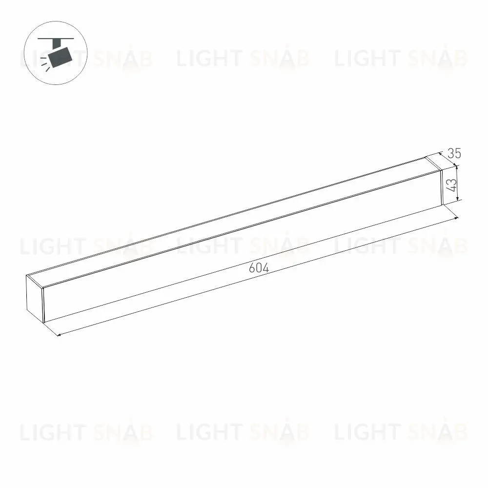 Трековый магнитный светильник Arlight MAG-FLAT-45-L605-18W Day4000 (BK, 100 deg, 24V, DALI) 046583 046583
