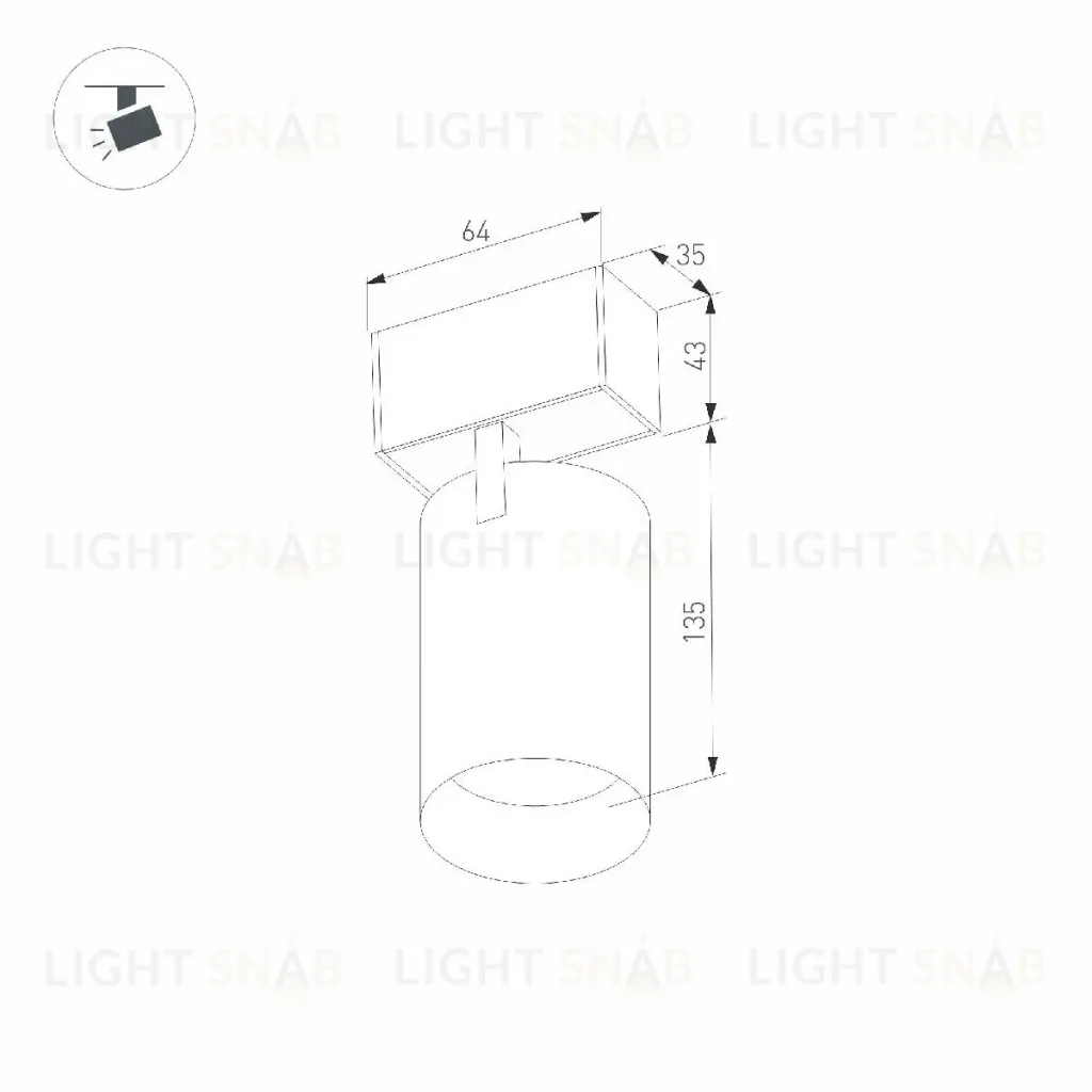 Трековый магнитный светильник Arlight MAG-SPOT-45-R85-12W Day4000 (BK, 36 deg, 24V, DALI) 046592 046592