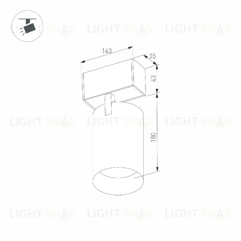 Трековый магнитный светильник Arlight MAG-SPOT-45-R65-18W Day4000 (BK, 36 deg, 24V, DALI) 046594 046594