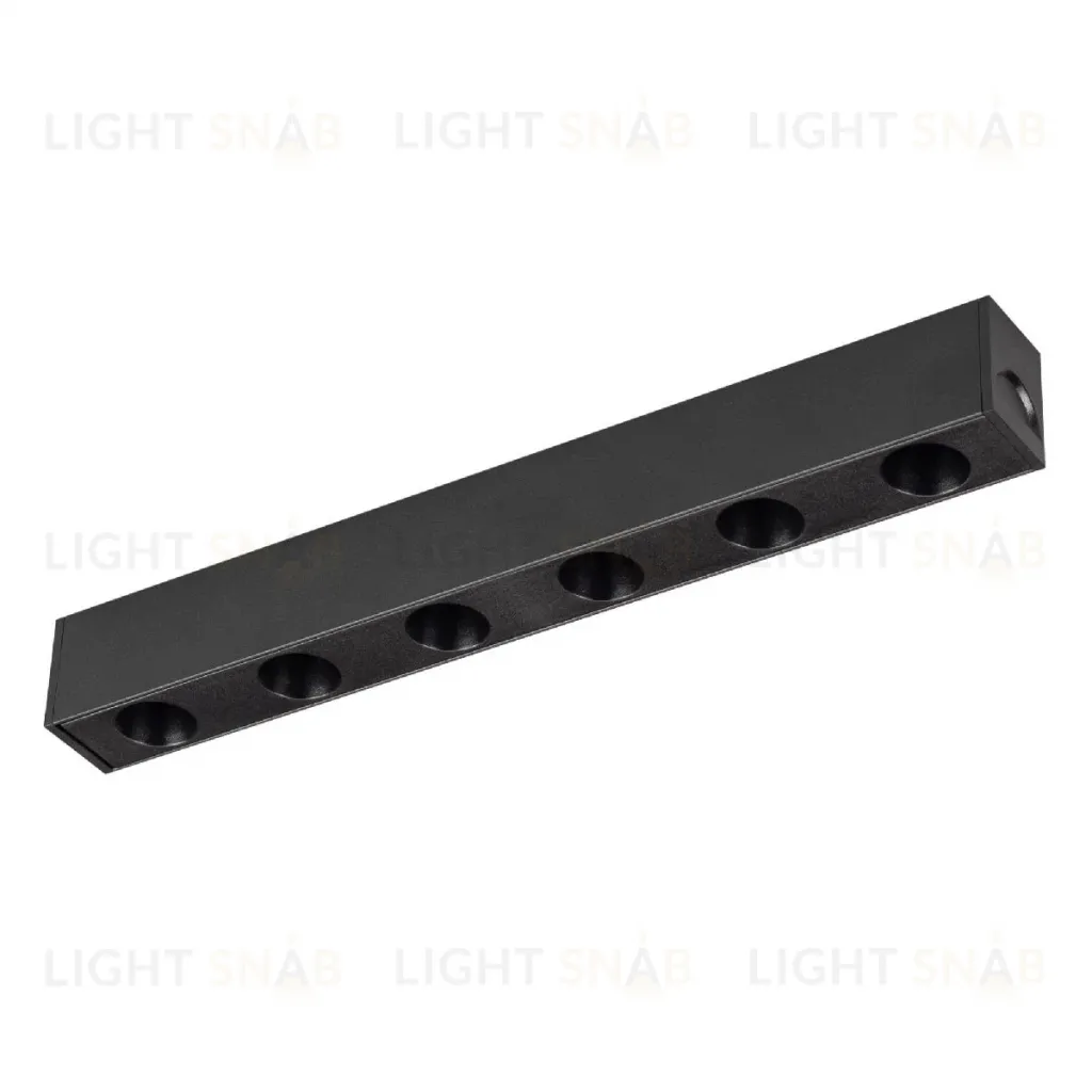 Трековый магнитный светильник Arlight MAG-DOTS-25-L200-6W Warm3000 (BK, 30 deg, 24V, DALI) 046323 046323