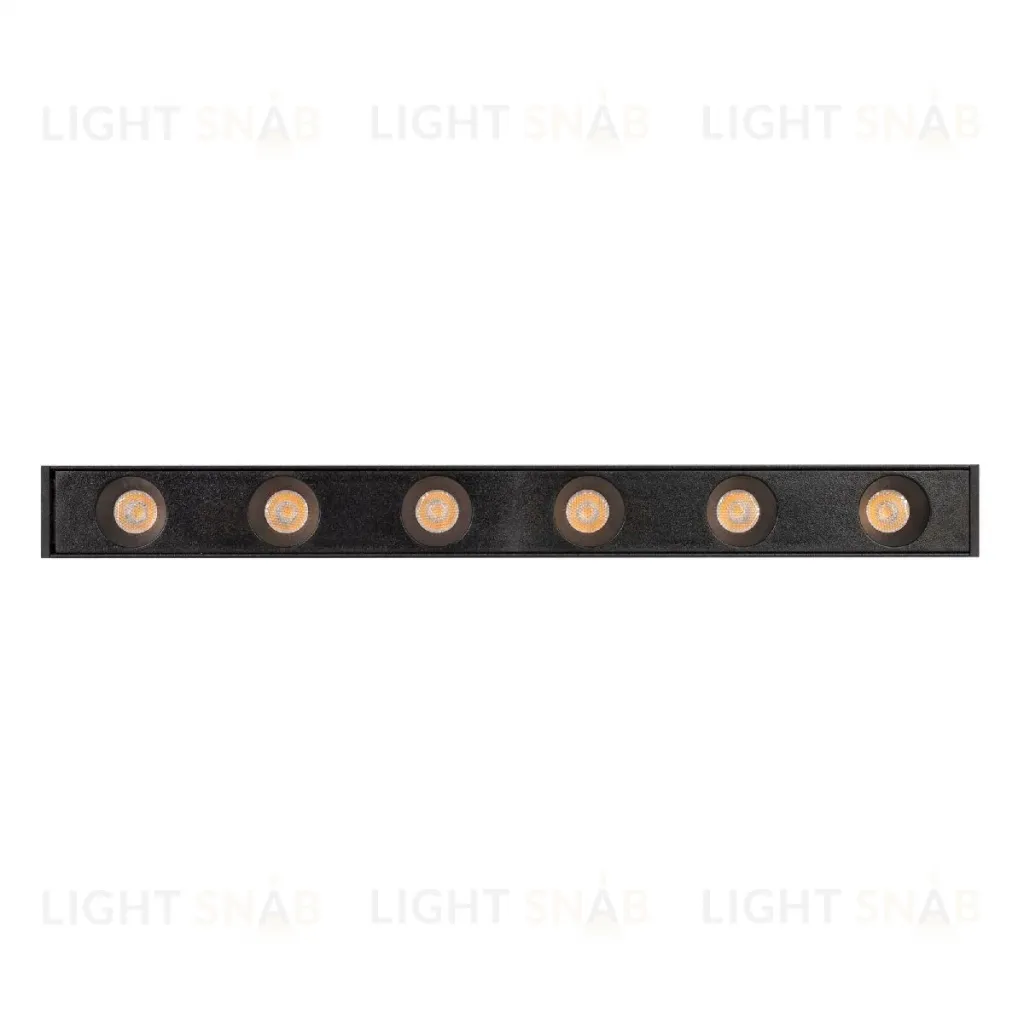 Трековый магнитный светильник Arlight MAG-DOTS-25-L200-6W Warm3000 (BK, 30 deg, 24V, DALI) 046323 046323
