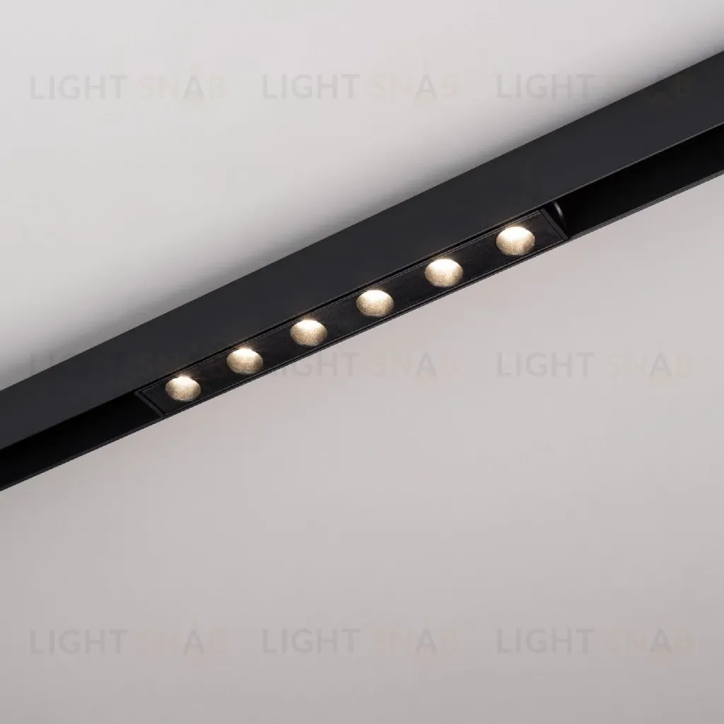 Трековый магнитный светильник Arlight MAG-DOTS-25-L200-6W Day4000 (BK, 30 deg, 24V, DALI) 046322 046322
