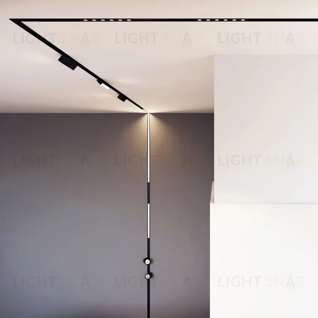 Трековый магнитный светильник Arlight MAG-FLAT-25-L800-24W Day4000 (BK, 100 deg, 24V, DALI) 046336 046336