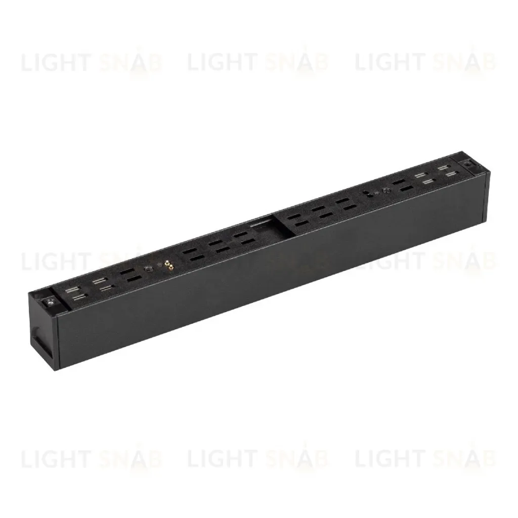 Трековый магнитный светильник Arlight MAG-FLAT-25-L200-6W Warm3000 (BK, 100 deg, 24V, DALI) 046332 046332