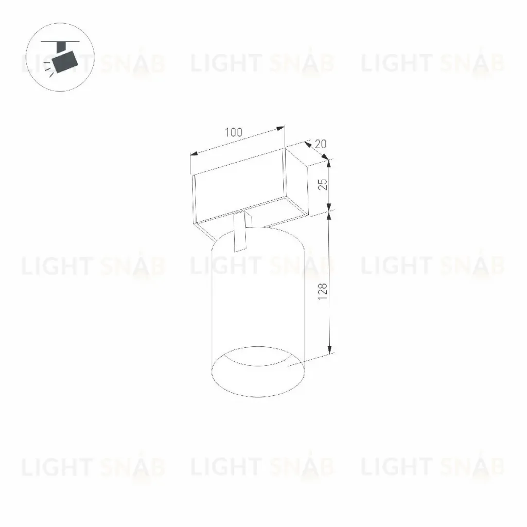 Трековый магнитный светильник Arlight MAG-SPOT-25-R120-12W Day4000 (BK, 30 deg, 24V, DALI) 046320 046320