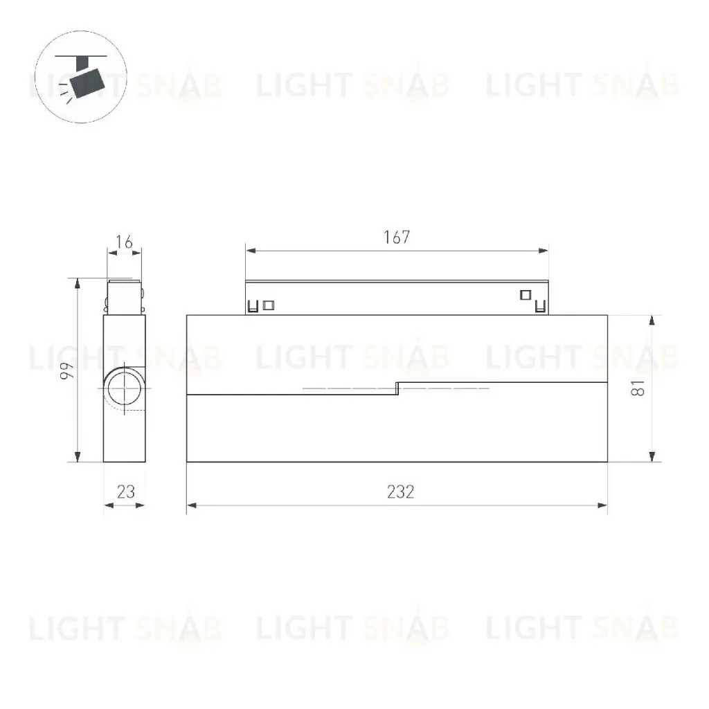 Трековый магнитный светильник Arlight MAG-ORIENT-FLAT-FOLD-S230-12W Day4000 (WH, 80 deg, 48V, DALI) 035857(1) 035857(1)