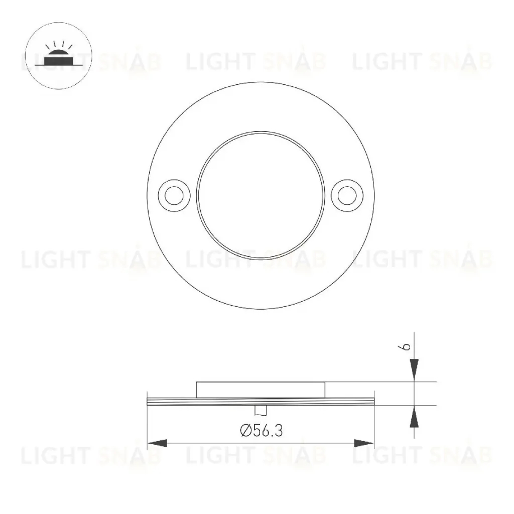 Архитектурный светильник Arlight ART-DECK-LAMP-R56-3W Warm3000 (SL, 120 deg, 24V) 045346 045346