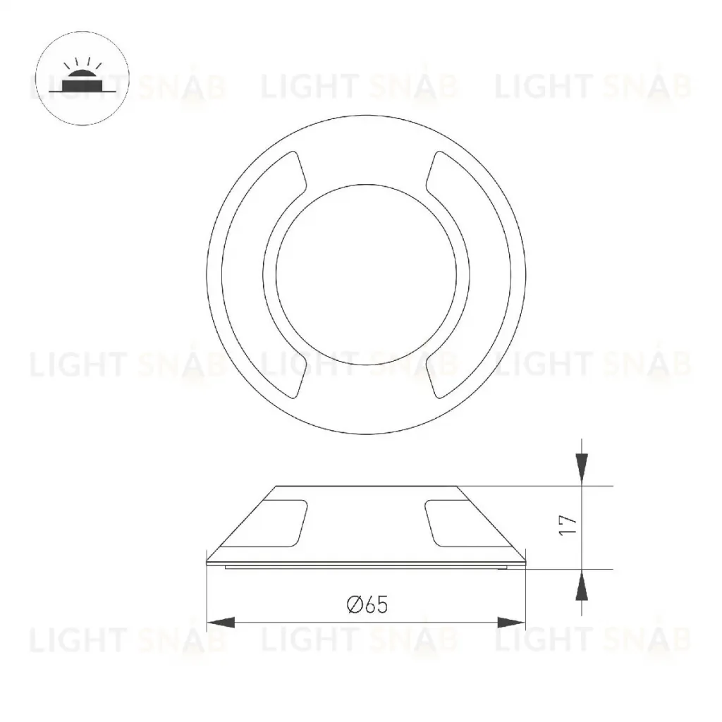 Накладка Arlight ART-DECK-CAP-LID2-R65 (SL, STEEL) 045350 045350
