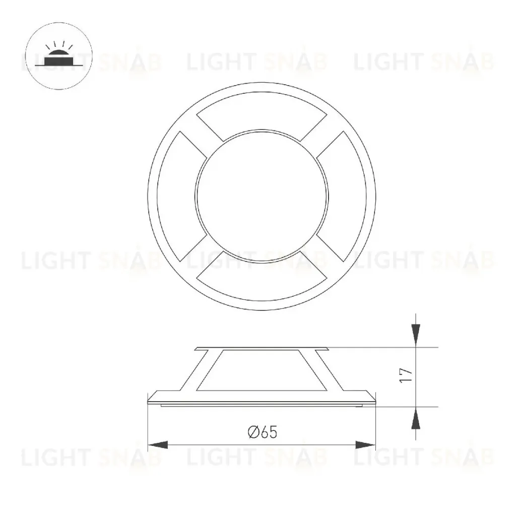 Накладка Arlight ART-DECK-CAP-LID4-R65 (SL, STEEL) 045353 045353