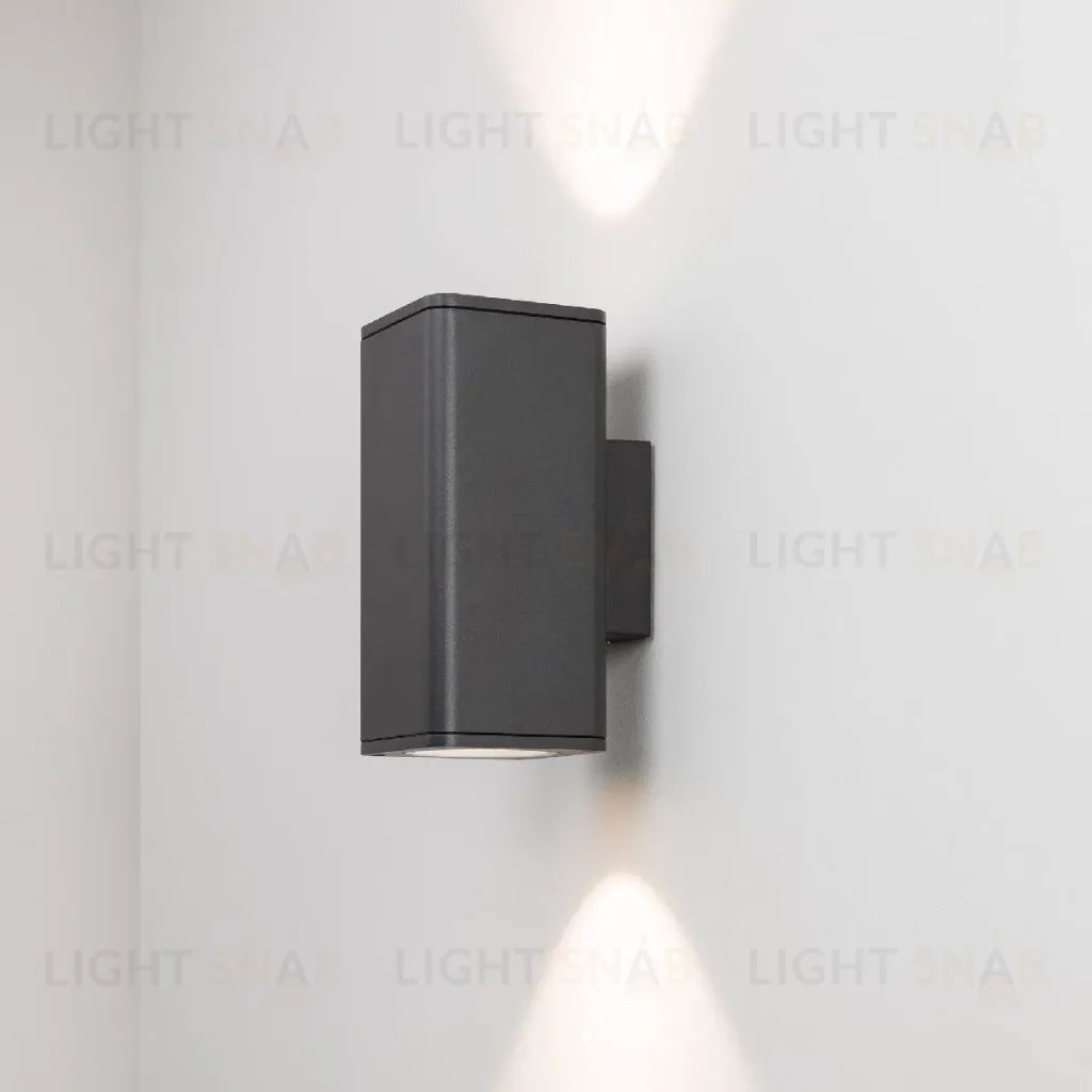 Уличный настенный светильник Arlight LGD-EVO-WALL-TWIN-S100x100-2x12W Warm3000 (GR, 44 deg, 230V) 046195 046195