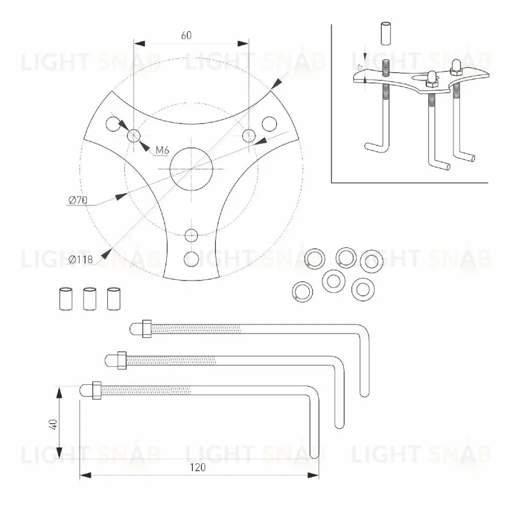 Ландшафтный светильник Arlight LGD-STEM-BOLL-H500-10W Warm3000 (BK, 185 deg, 230V) 046612 046612