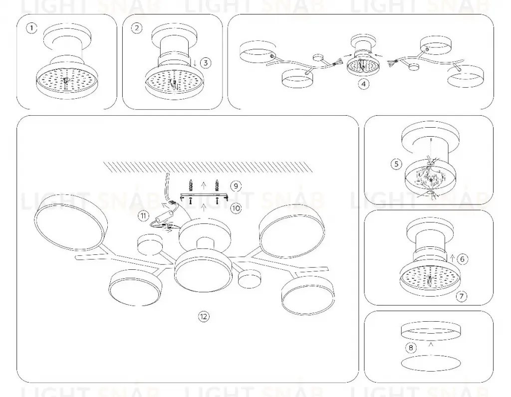 Потолочная люстра Ambrella Light Comfort LineTech FL4835 FL4835