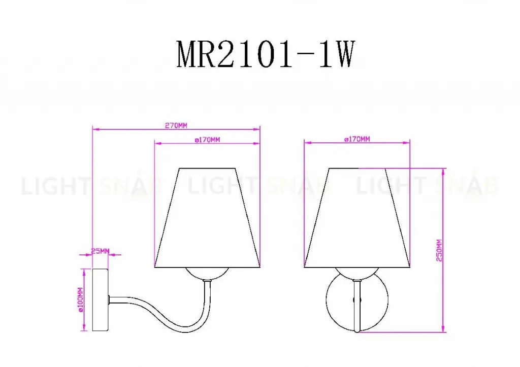 Бра Myfar Charlotte MR2101-1W MR2101-1W