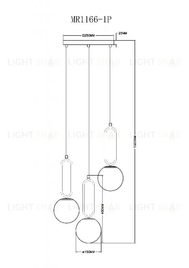 Подвесной светильник Myfar Pierre MR1166-1P MR1166-1P