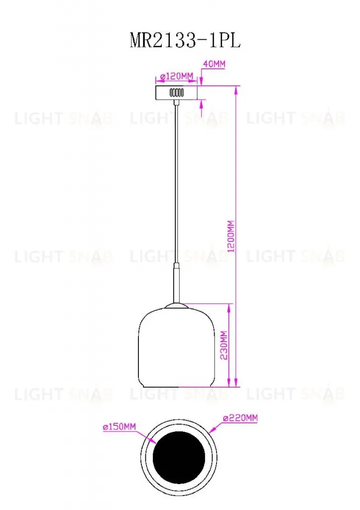 Подвесной светильник Myfar Charlie MR2133-1PL MR2133-1PL