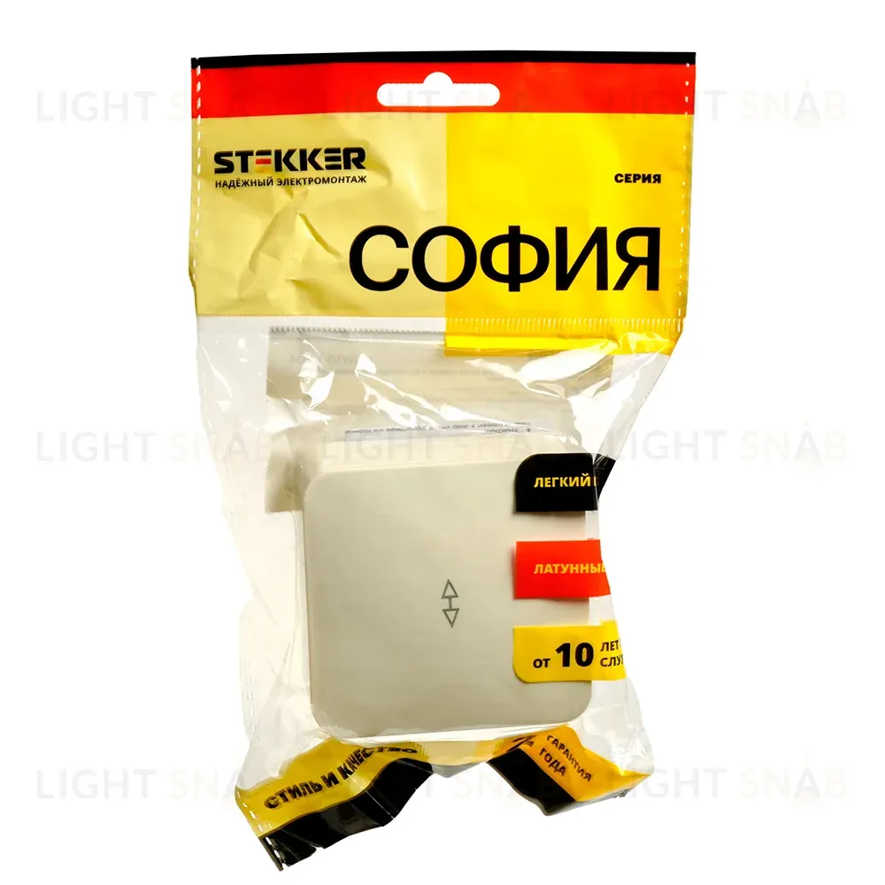 Переключатель одноклавишный Stekker София 49478 MSW10-12-04 49478