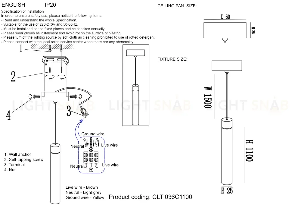 Подвесной светильник Crystal Lux CLT 036C1100 GO CLT 036C1100 GO