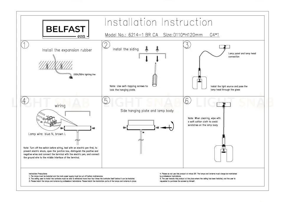 Подвесной светильник Belfast Pansy 6214-1 BR CA 6214-1 BR CA