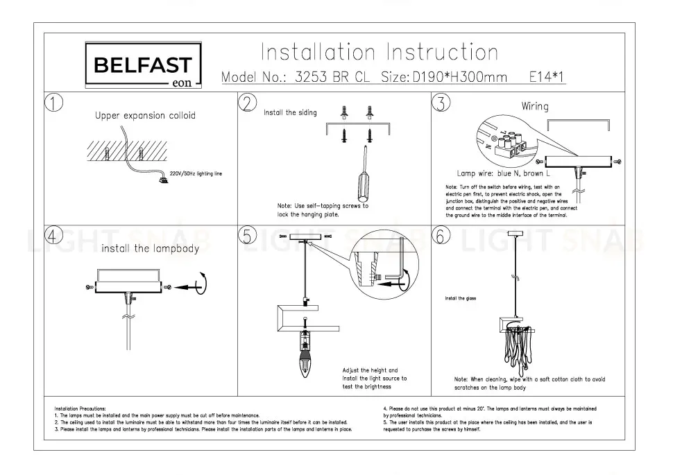 Подвесной светильник Belfast Colvil 3253 BR CL 3253 BR CL