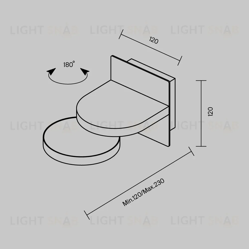 Настенный светильник Maytoni Flap MOD354WL-L12B3K MOD354WL-L12B3K