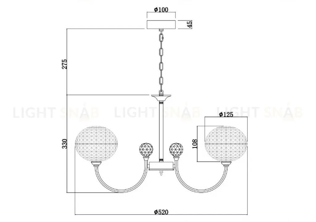 Подвесная люстра Freya Degni FR6026PL-06CH FR6026PL-06CH