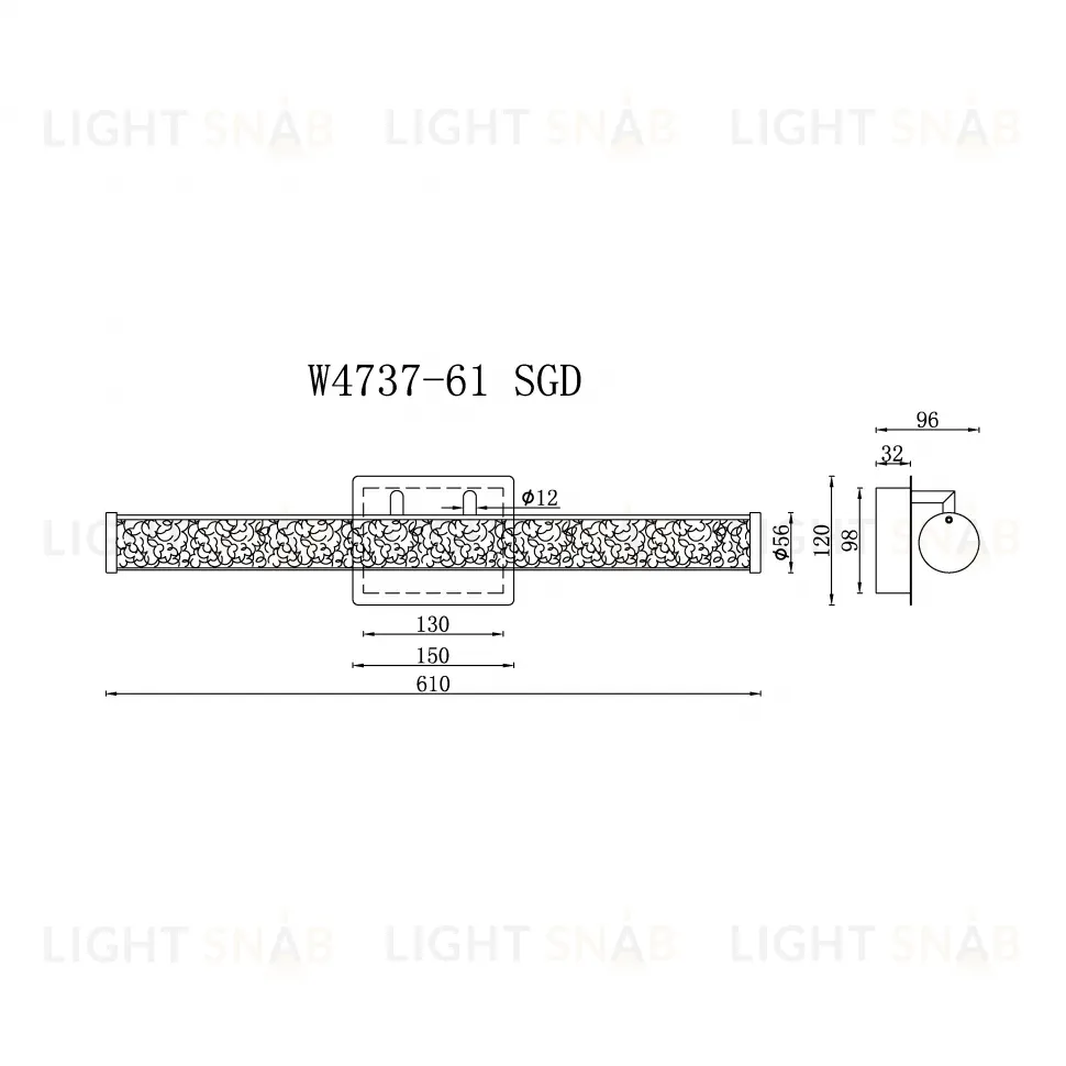 Настенный светильник iLedex Look W4737-61 SGD W4737-61 SGD