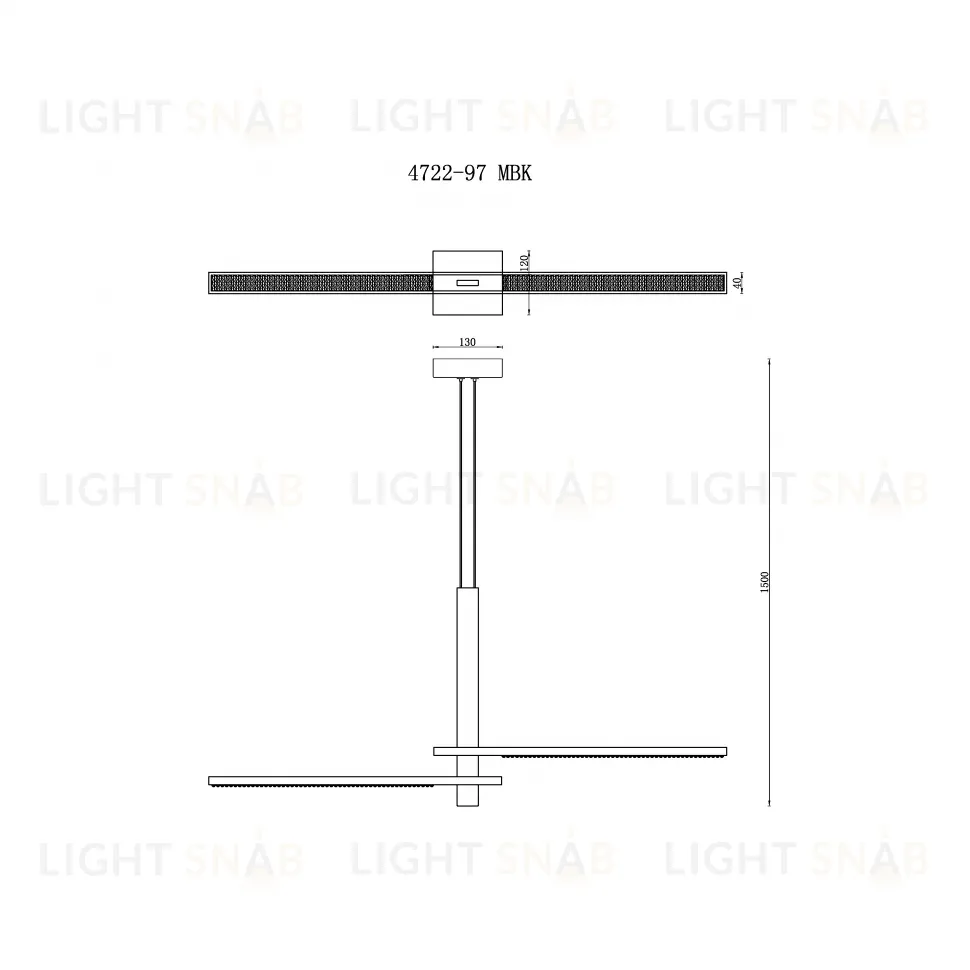 Подвесной светильник iLedex Vision 4722-97 MBK 4722-97 MBK