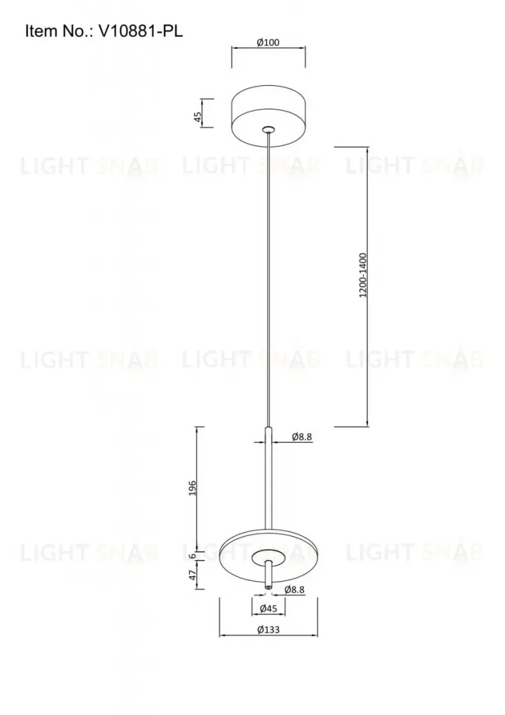 Подвесной светодиодный светильник Moderli Ella V10881-PL V10881-PL