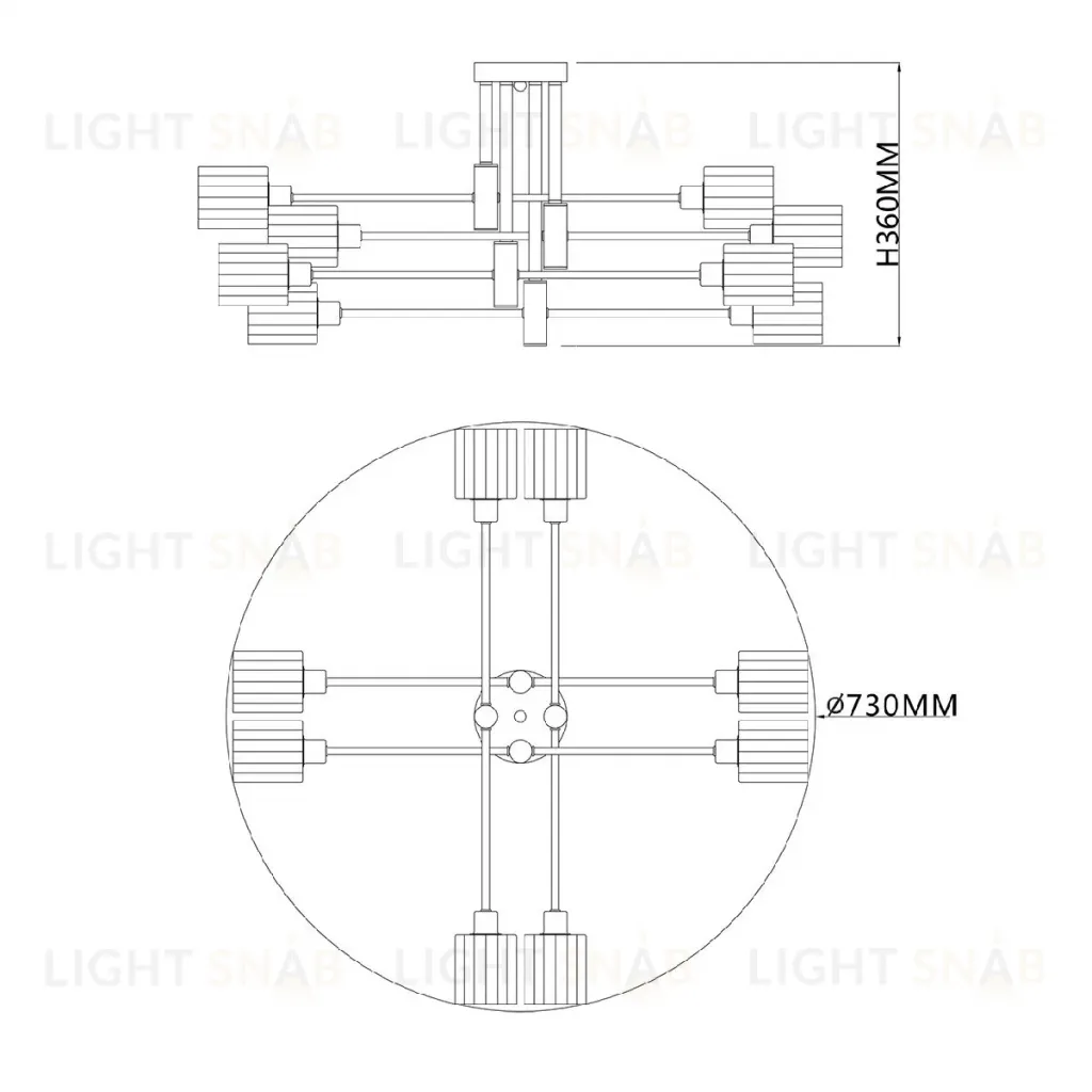 Потолочная люстра Escada Reflex 1140/8P 1140/8P