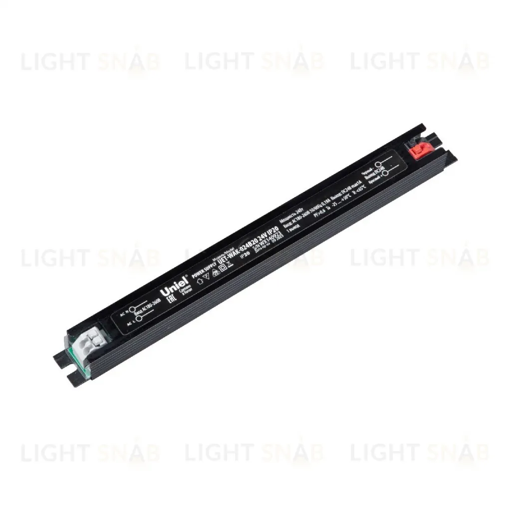 Блок питания Uniel 24Вт DC24В 1А IP20 UET-WAK-024B20 24V IP20 UL-00010265 UET-WAK-024B20 24V IP20