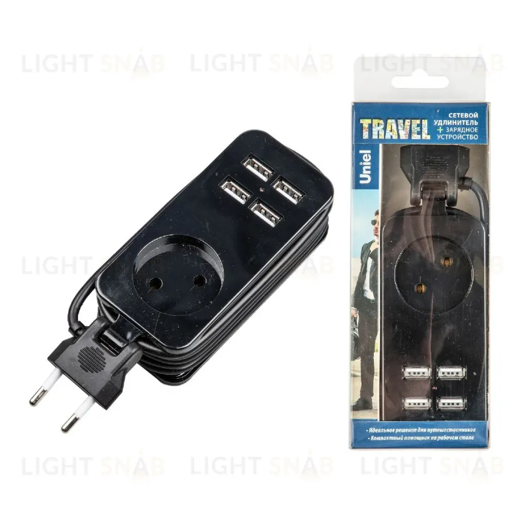 Удлинитель Uniel S-CT1-1,5U BLACK UL-00011133 S-CT1-1,5U BLACK