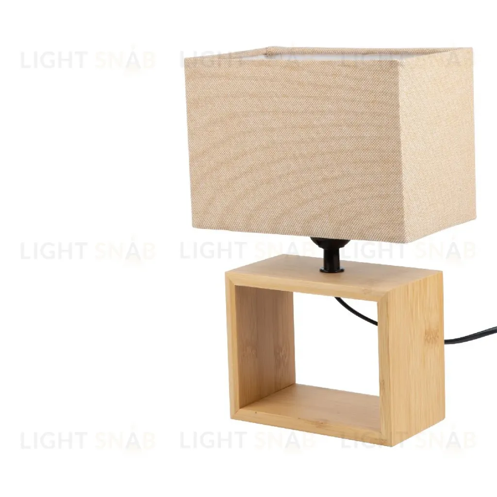 Настольная лампа Uniel UML-B401 E27 LIGHT GREY/WOOD UL-00010956 UML-B401 E27 LIGHT GREY/WOOD
