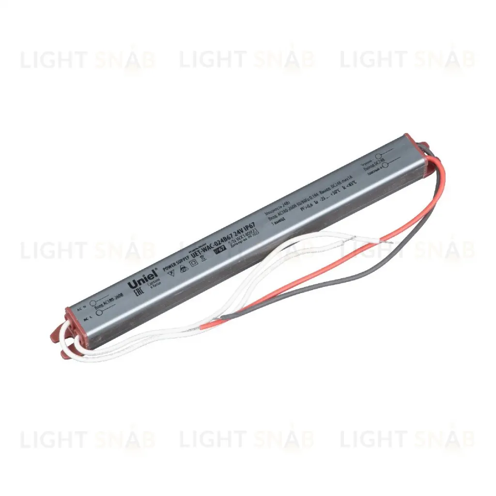 Блок питания Uniel 24Вт DC24В 1А IP67 UET-WAC-024B67 24V IP67 UL-00010253 UET-WAC-024B67 24V IP67
