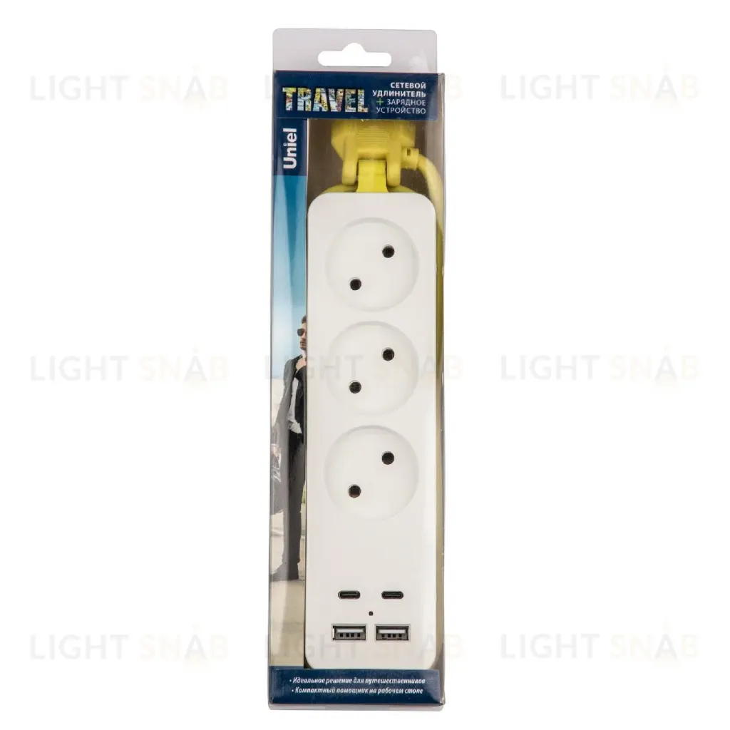 Удлинитель Uniel S-CT3-1,8UC WHITE/GREEN UL-00011138 S-CT3-1,8UC WHITE/GREEN
