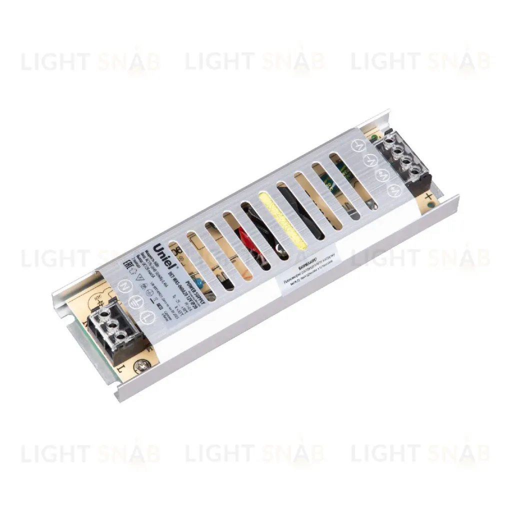 Блок питания Uniel 60Вт DC12В 5А IP20 UET-WAS-060A20 12V IP20 UL-00010258 UET-WAS-060A20 12V IP20